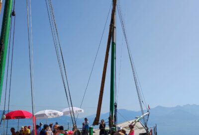 Sortie apéro sur la barque La Savoie à Saint-Gingolph